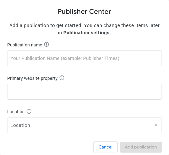 Publisher-Center