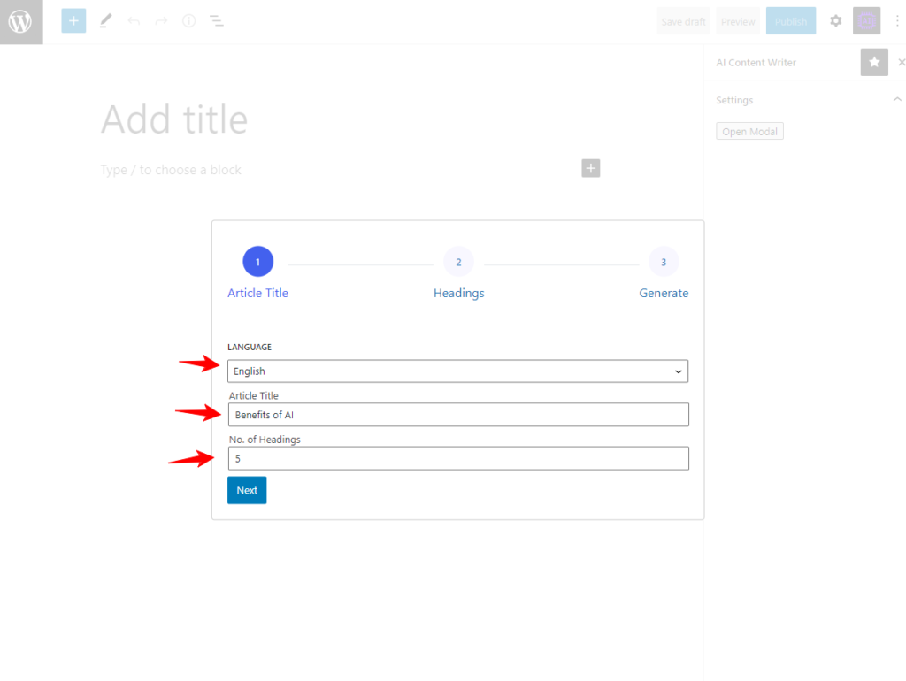 Start editing - Add ChatGPT to WordPress