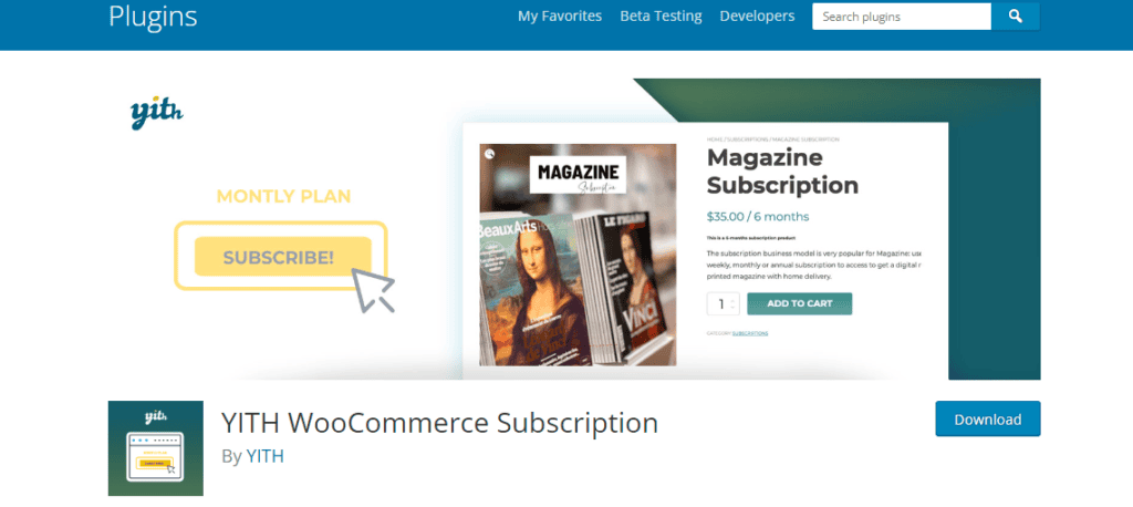Yith WoCommerce subscription