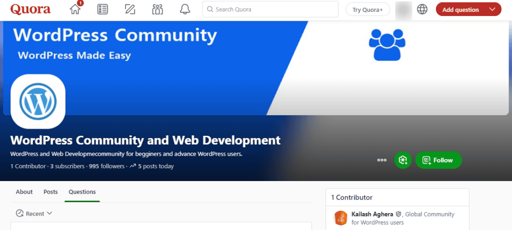 wordpress-community-and-web-development-quora-group