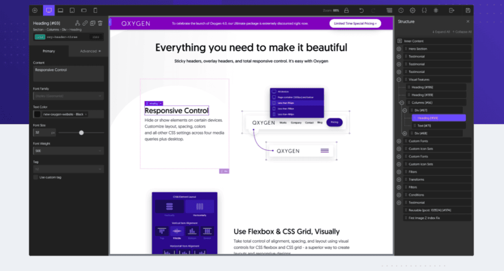 Oxygen builder interface