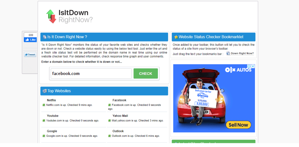 Website checker tool