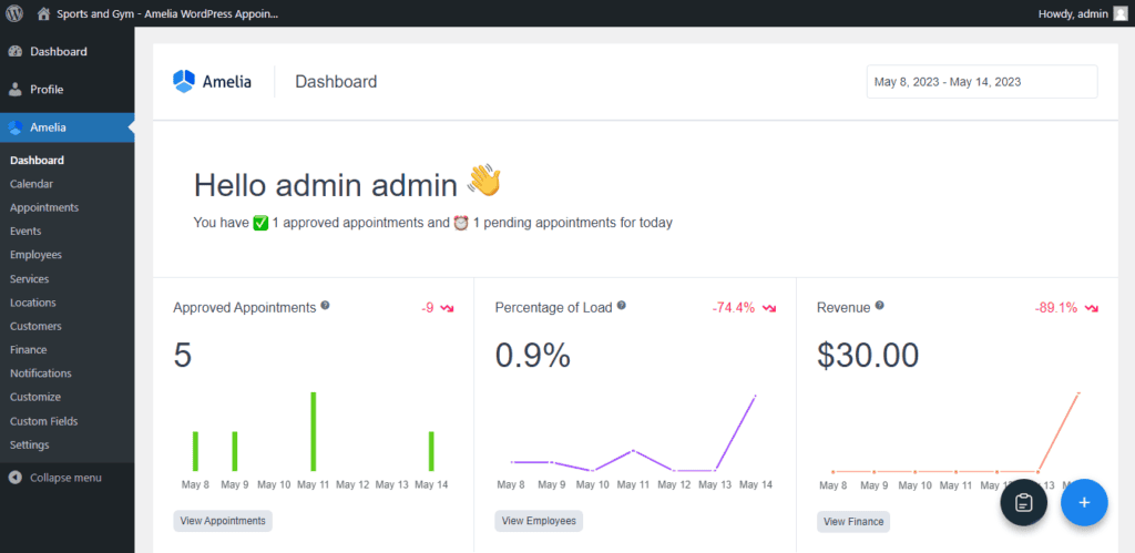 wp-amelia-dashboard-in-wordpress