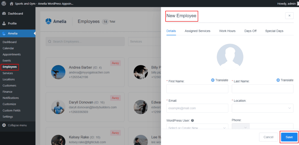 wp-amelia-employee-creation-in-wordpress-dashboard