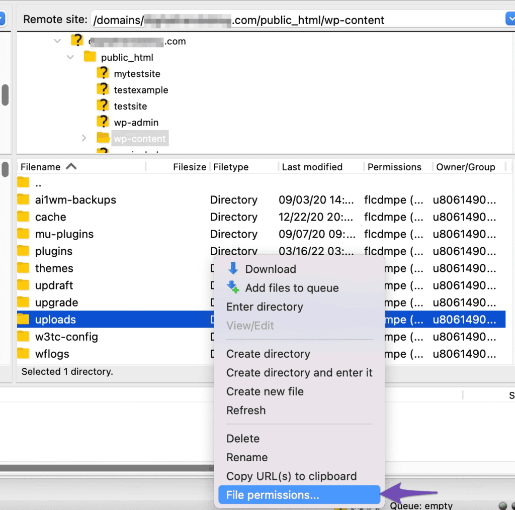 Verify file permission