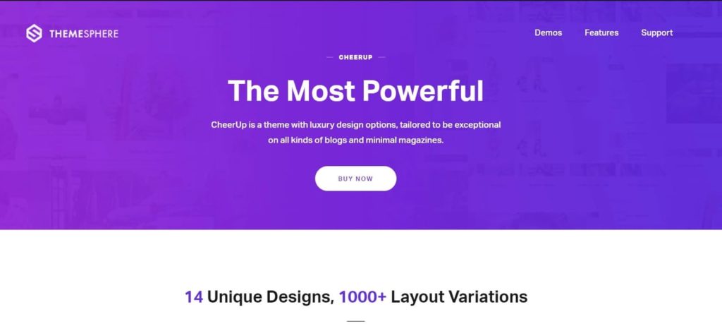 CheerUp - corporate website theme
