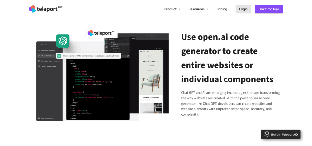 teleporthq-ai-powered-website-ui-builder