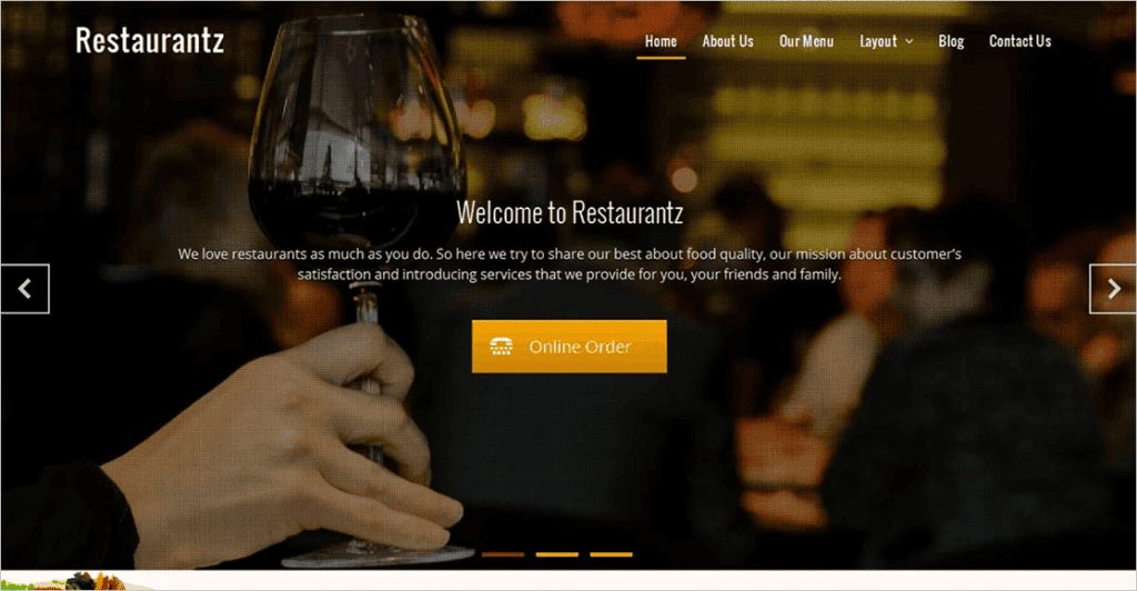 WordPress Restaurant Website Theme