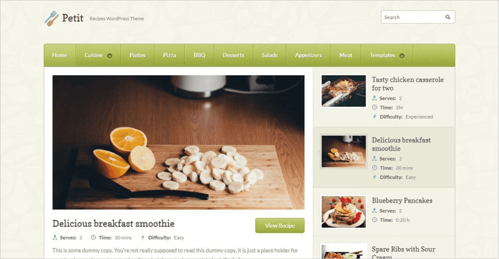 WordPress Restaurant Website Theme