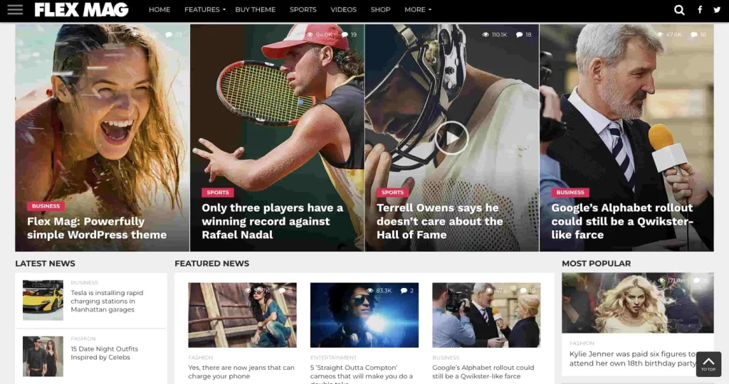 Flex-mag-wordpress-sport-theme