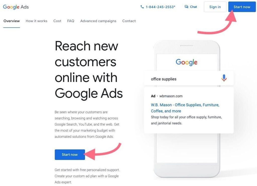 Sign in to Google keyword planner