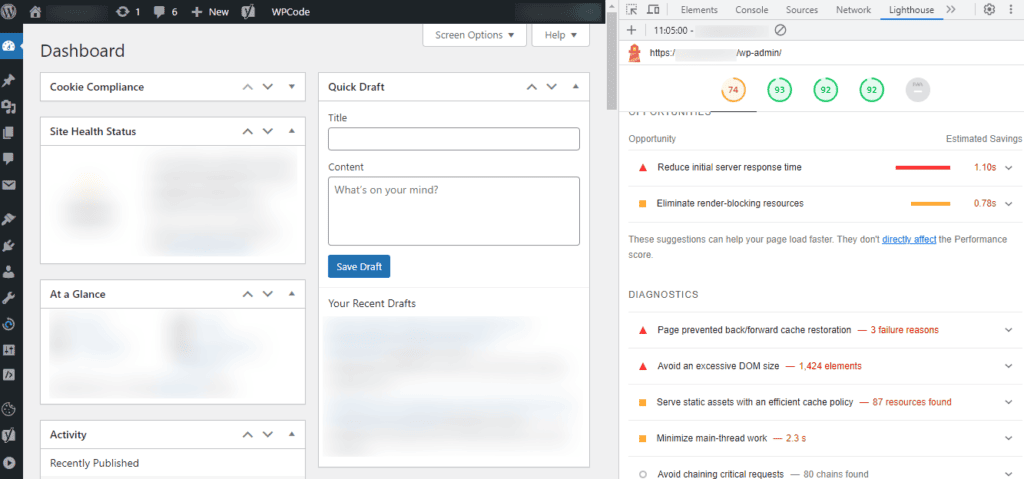 check-recommendations-to-speed-up-wordpress-admin