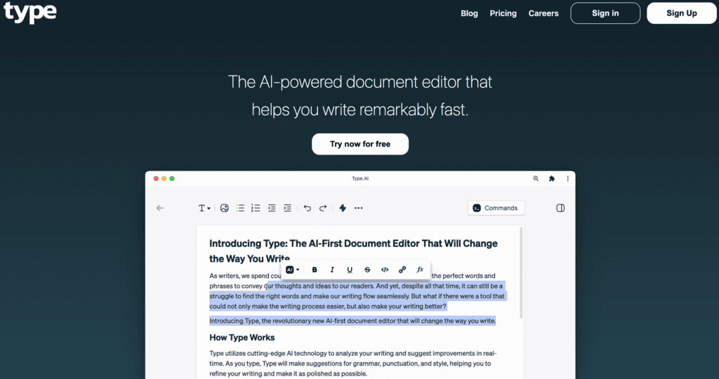 Type.AI-powered-tool-web-design