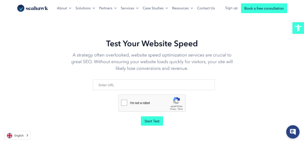 seahawk-website-speed-test