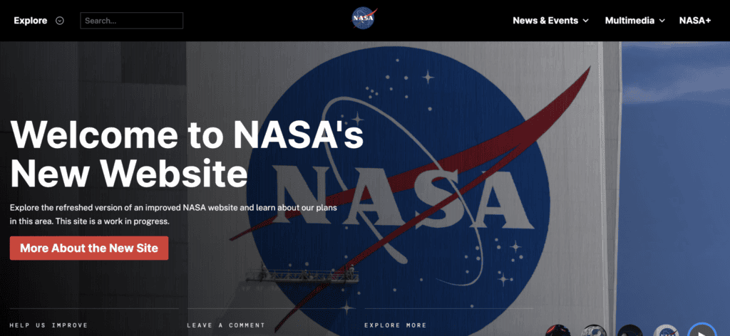 Nasa's opt for wordpress