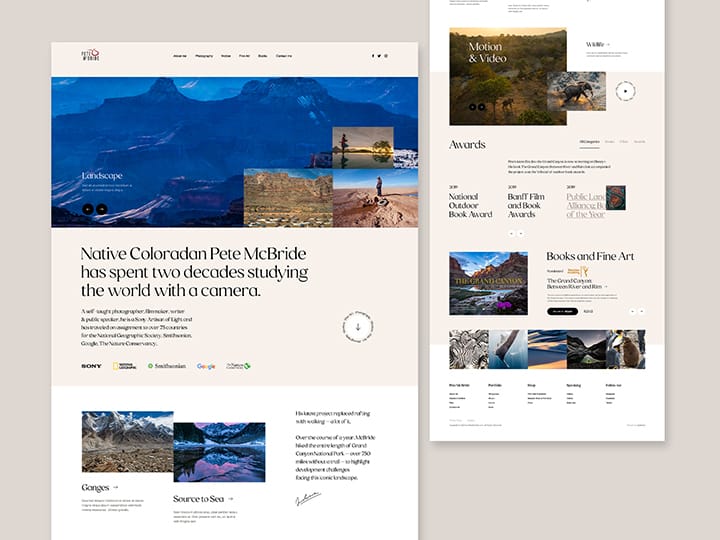 pete mcbride website design