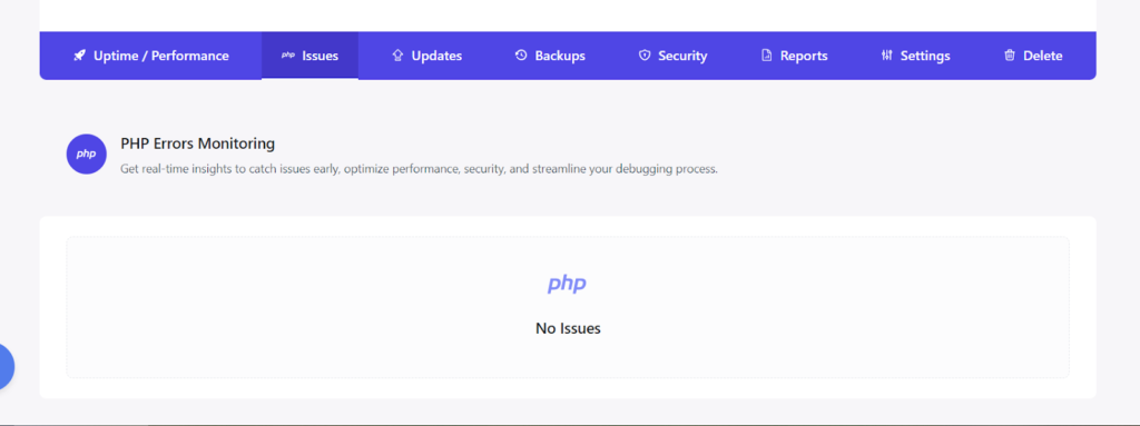 WP Umbrella PHP monitoring