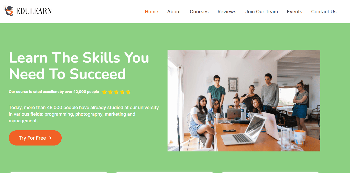 edulearn template for wordpress education website