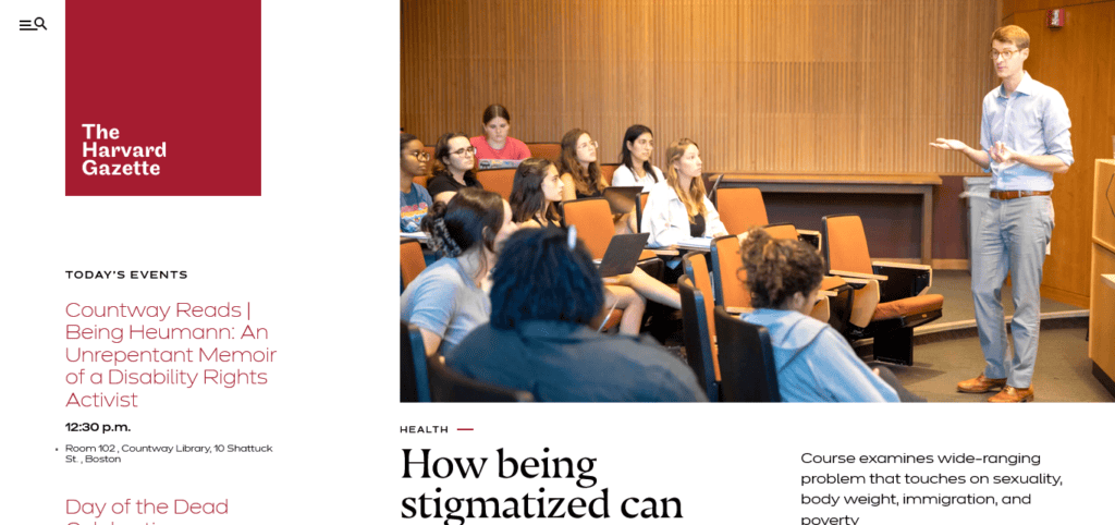 harvard-gazette-top-wordpress-website-example