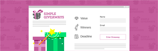 Simple Giveaways - wordpress giveaway plugins
