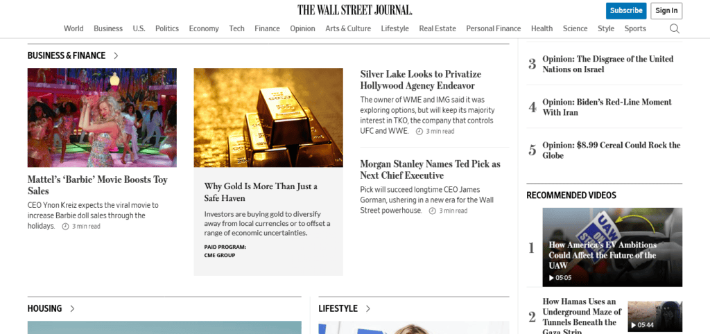 the-wall-street-journal-business-finance-economy-wordpress-website-example