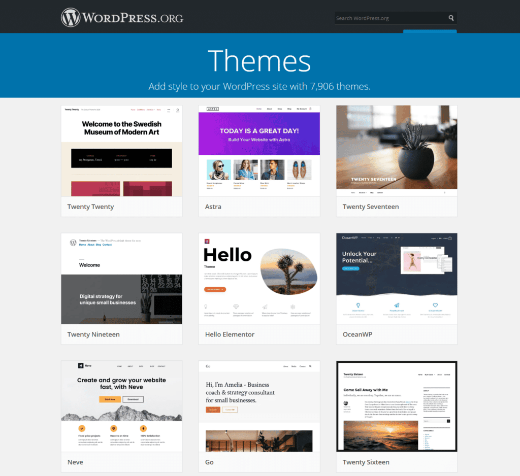 WordPress themes