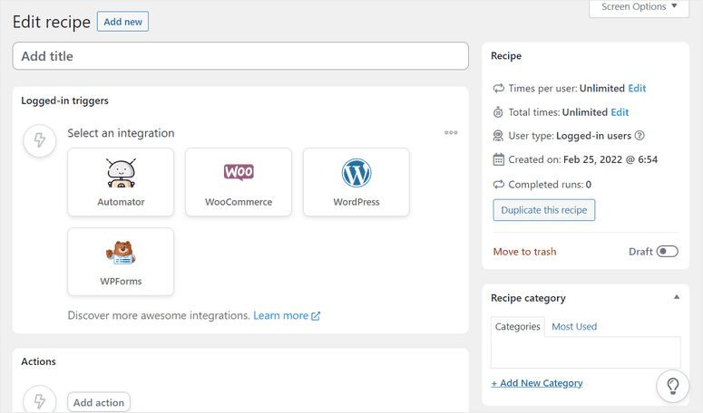 no-code-recipe-builder