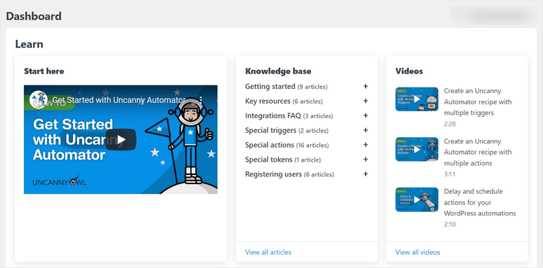 uncanny-automator-knowledge-base: Customer support