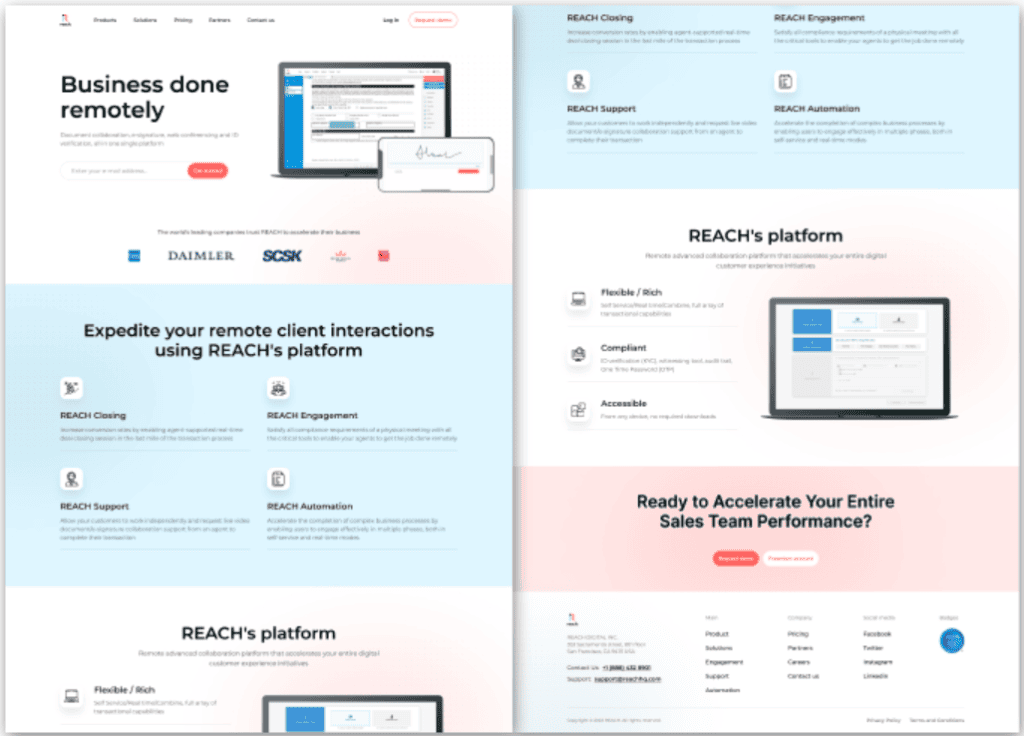 ReachHQ design