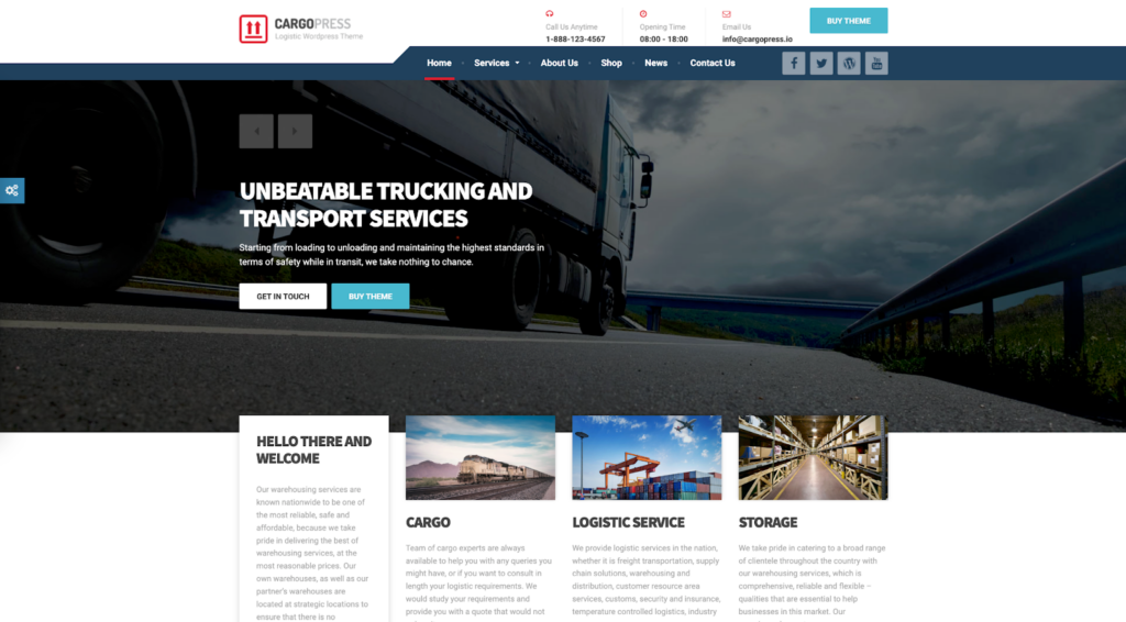 CargoPress Logistics WordPress Themes