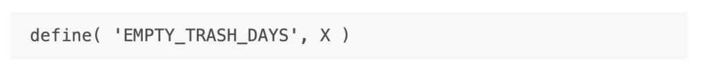Database trash for improving WordPress database performance