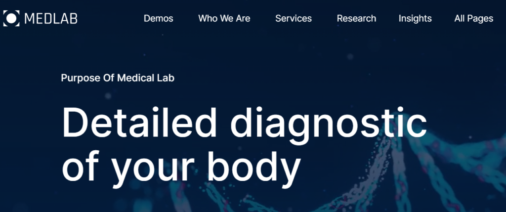 Medlab- pharmacy & lab web design templates