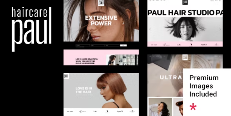 PaulHair - hair salon wordpress theme