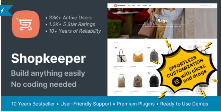 Premium Woocommerce website templates - shopkeeper