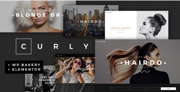 hair salon wordpress themes - Curly