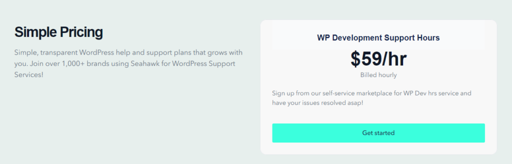seahawk-wordpress-support-service-pricing