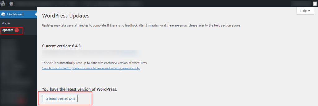 critical-error-on-your-wordpress-website-wp-update-reinstall