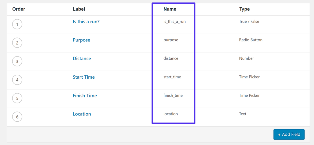Advanced custom fields