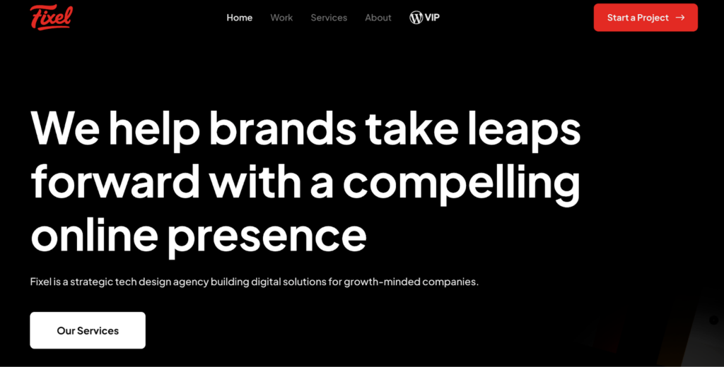 Fixel - white label WordPress design services