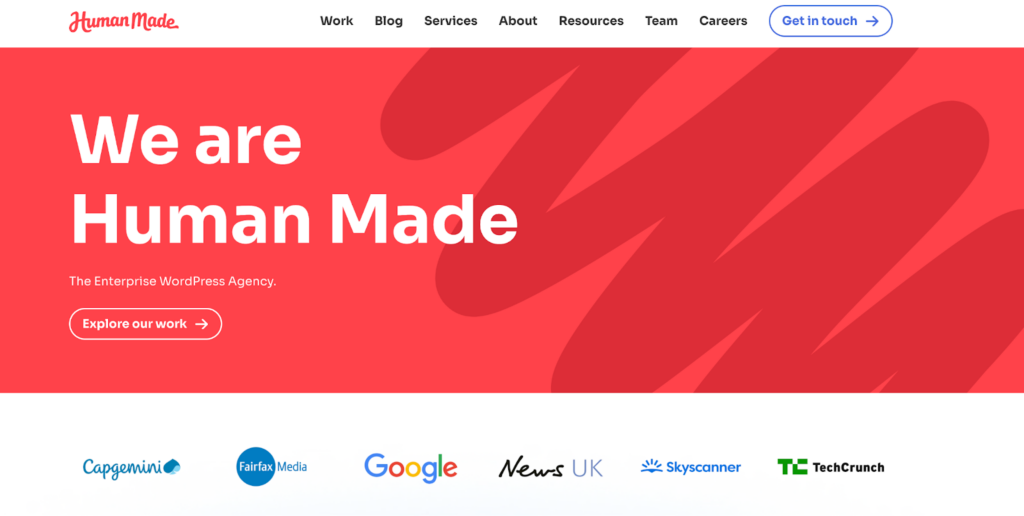 Human Made - white label WordPress design services