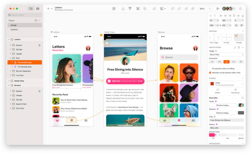 Sketch web design tools