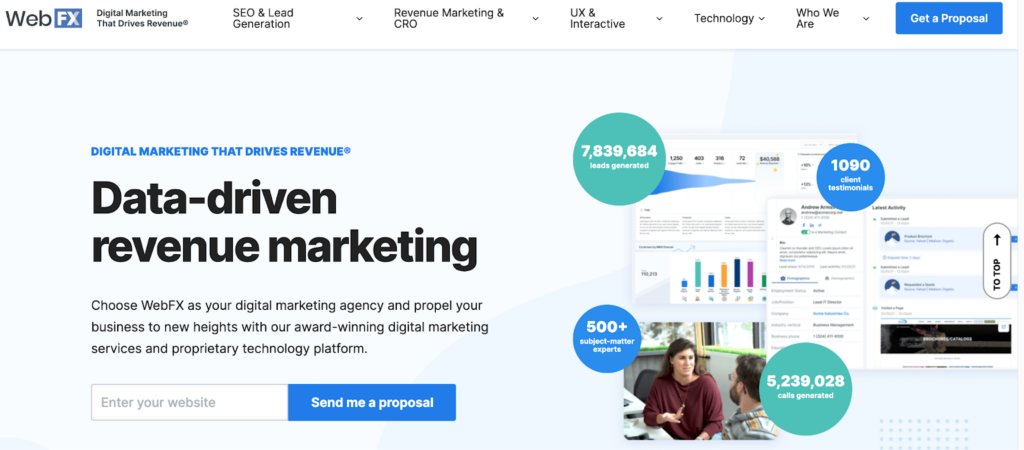 WebFX - white-label WordPress design services