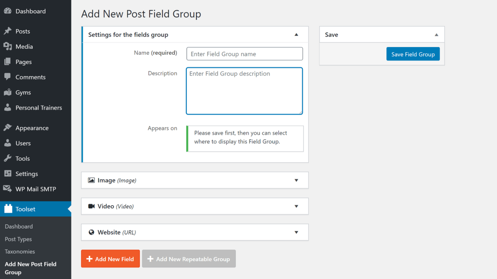 Advanced custom fields