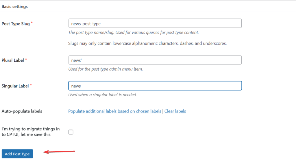 custom post type ui