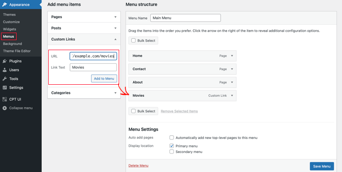 displaying custom post type