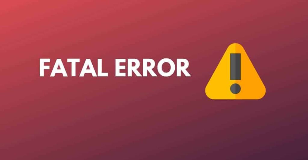 WordPress fatal error