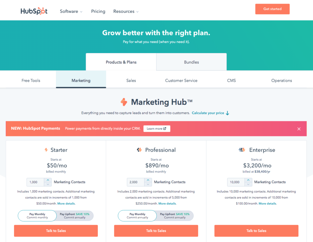 Hubspot web design tools