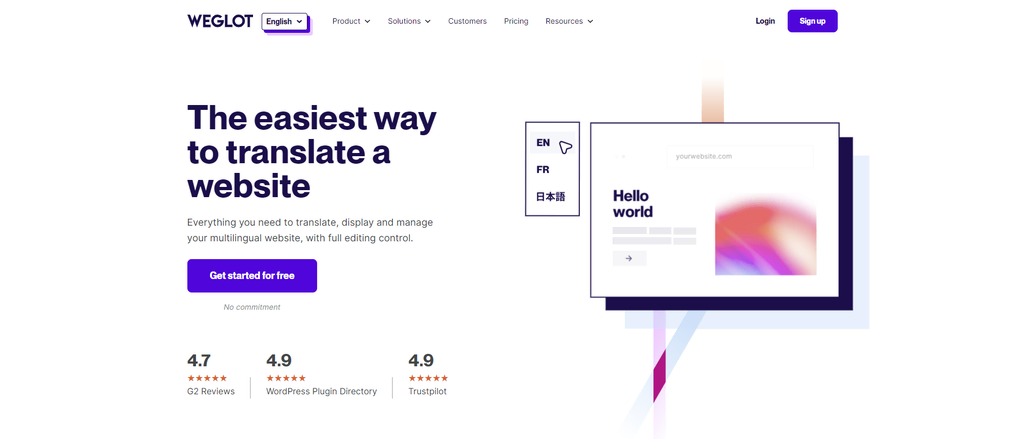 set up weglot plugin