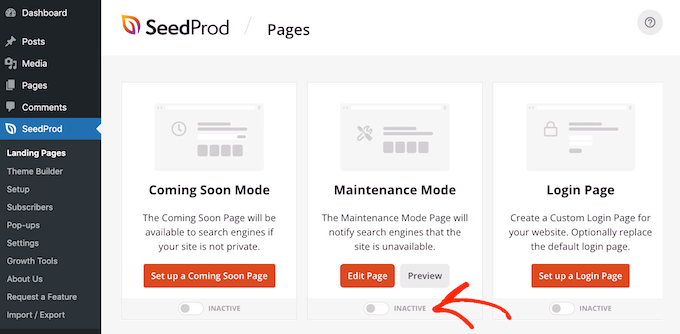 WordPress Maintenance Mode