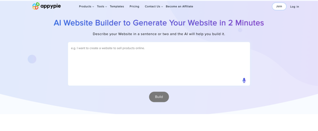 Appy Pie AI Website Builder